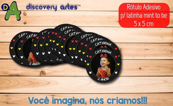 Rótulo Adesivo Latinha Minnie