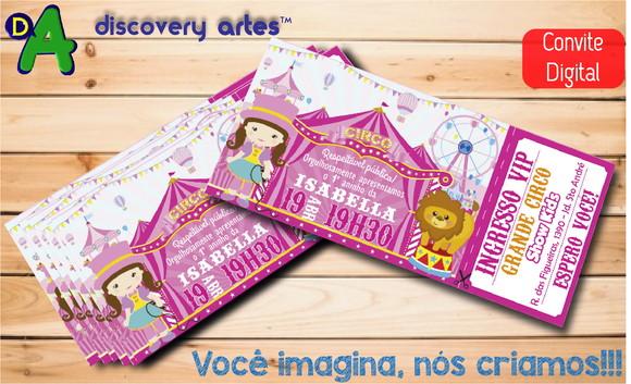 Convite Ingresso Digital Circo Rosa