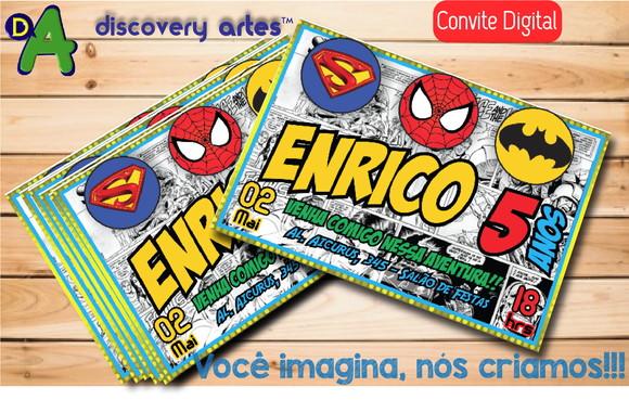 Convite Digital Super Herois