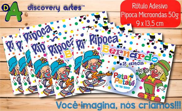 Rótulo Adesivo Pipoca de Microondas Patati Patata