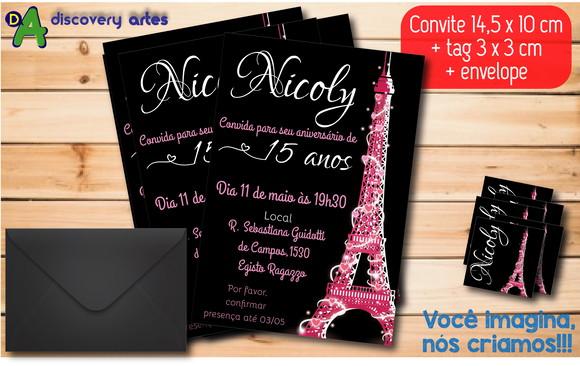 Convite Aniversário 15 Anos Paris