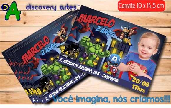Convite Super Herois com Foto