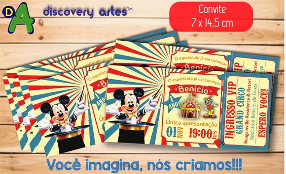 Convite Ingresso Circo do Mickey