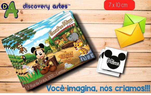 Convite Mickey Safari