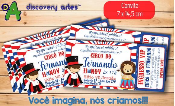 Convite Ingresso Circo