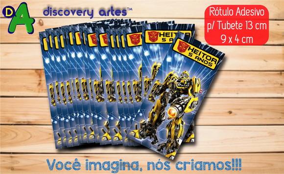 Rótulo Adesivo Tubete Transformers