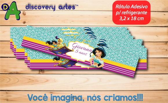 Rótulo Adesivo Refrigerante Princesa Jasmine