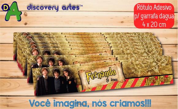 Rótulo Adesivo Garrafa D'agua Harry Potter