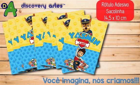 Rótulo Adesivo Sacola Patrulha Canina