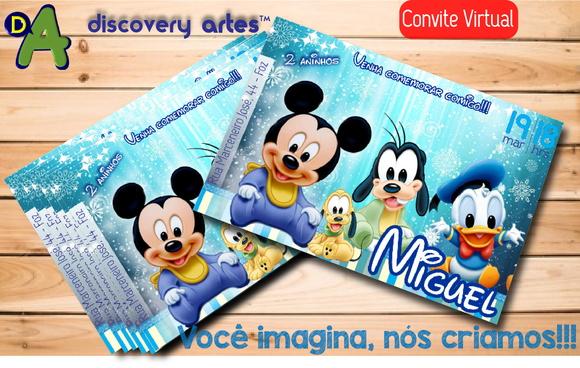 Convite Digital Mickey Baby