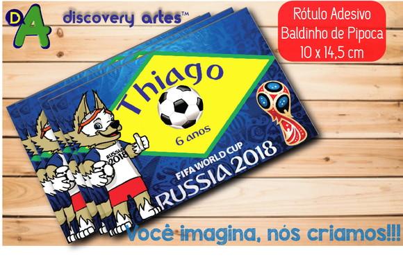 Rótulo Adesivo Baldinho Copa do Mundo