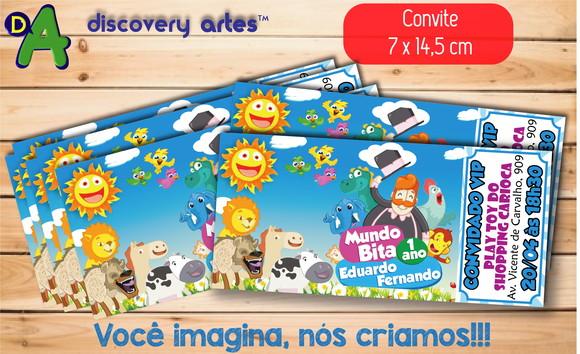 Convite Ingresso Mundo Bita Fazendinha