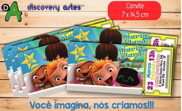 Convite Ingresso Desenho Animado
