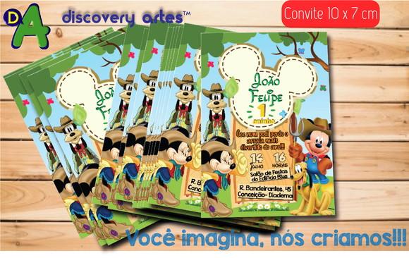 Convite Mickey Caipira