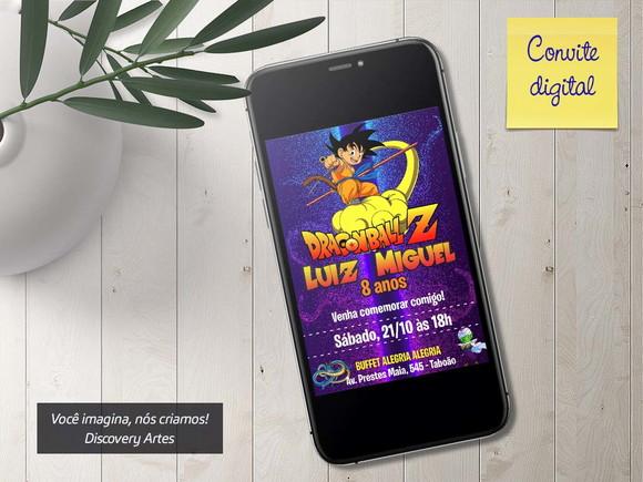 Convite Digital Dragonball Z
