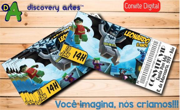 Convite Ingresso Digital Marvel Lego