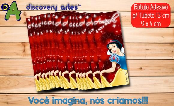 Rótulo Adesivo Tubete Branca de Neve