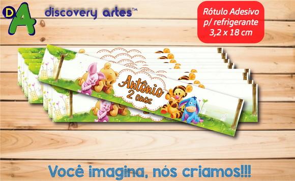 Rótulo Adesivo Refrigerante Ursinho Pooh Baby