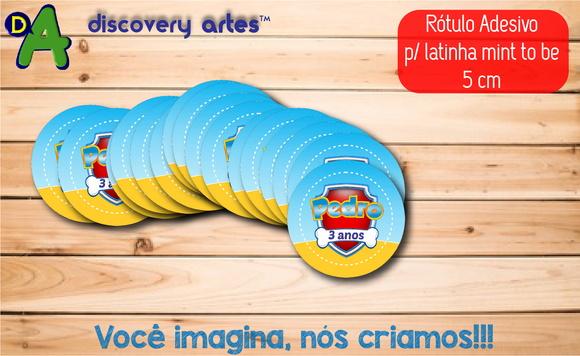 Rótulo Adesivo Latinha Patrulha Canina