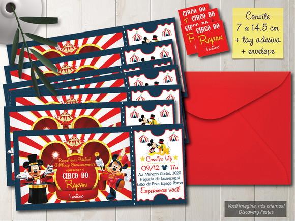 Convite Ingresso Circo do Mickey