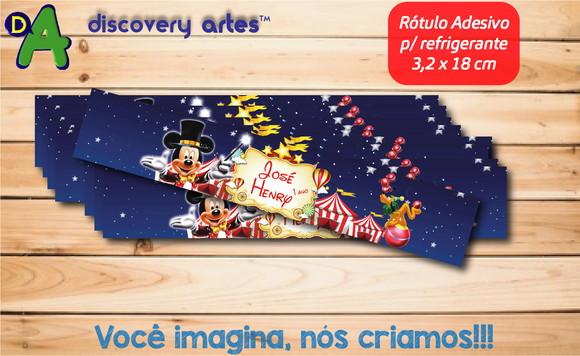 Rótulo Adesivo Refrigerante Circo do Mickey