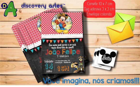 Convite Mickey Caipira