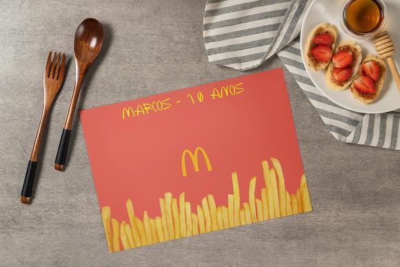 Jogo Americano Mc Donalds (descartável)