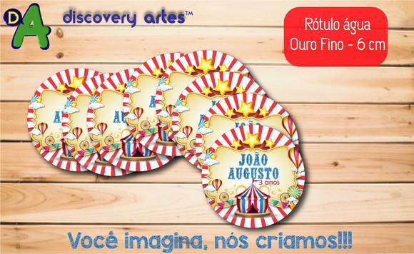 Rótulo Adesivo Água Ouro Fino Circo