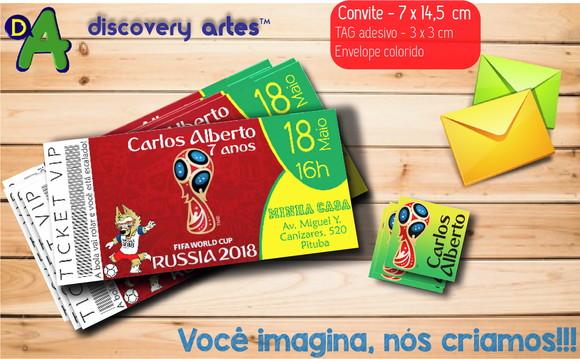Convite Ingresso Copa de Mundo de Futebol