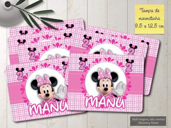 Tampa de Marmitinha Minnie Rosa