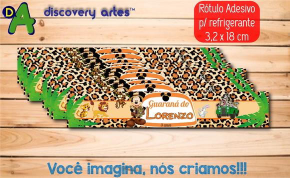 Rótulo Adesivo Refrigerante Mickey Safari