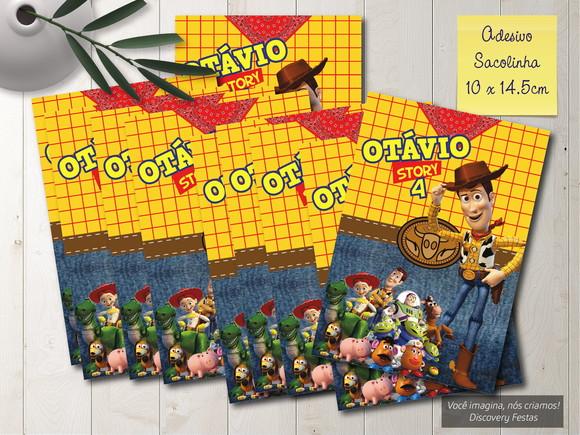 Rótulo Adesivo Sacola Toy Story