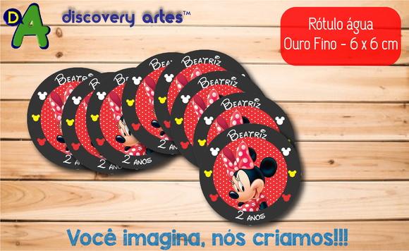 Rótulo Adesivo Água Ouro Fino Minnie