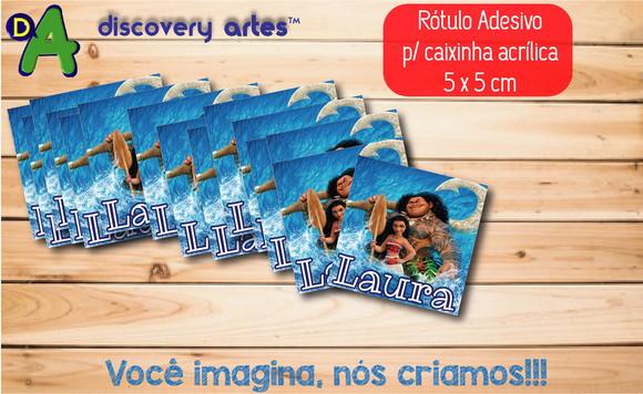Rótulo Adesivo Caixinha Moana