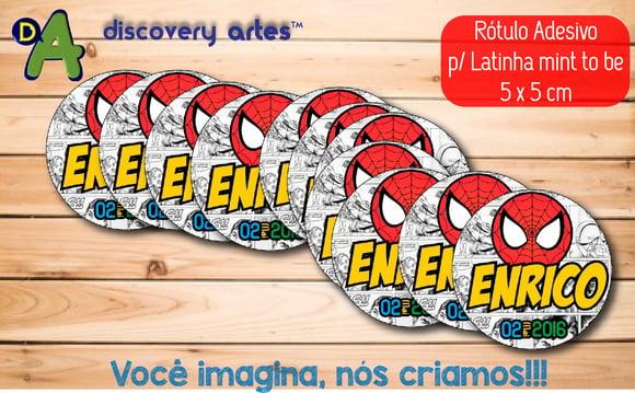 Rótulo Adesivo Latinha Homem Aranha