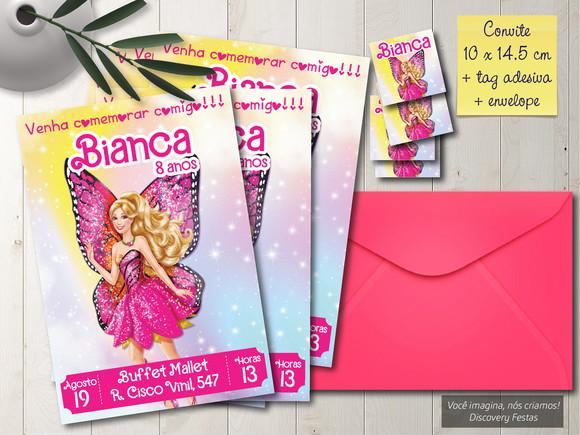 Convite Barbie Butterfly