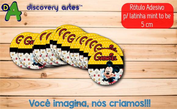 Rótulo Adesivo Latinha Mickey