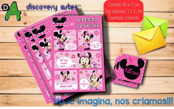 Convite Minnie Rosa