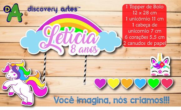 Topper de Bolo Unicórnio