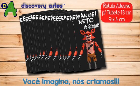 Rótulo Adesivo Tubete Five Nights At Freddy’s