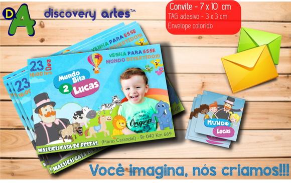 Convite Mundo Bita com Foto