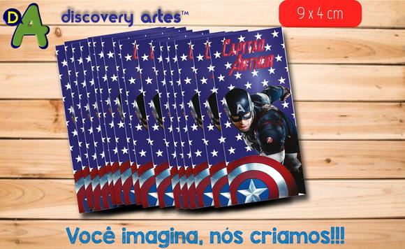 Rótulo Adesivo Tubete Capitão America