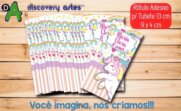 Rótulo Adesivo Tubete Unicornio