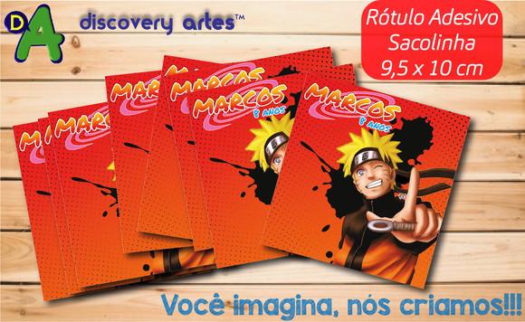 Rótulo Adesivo Sacolinha Naruto