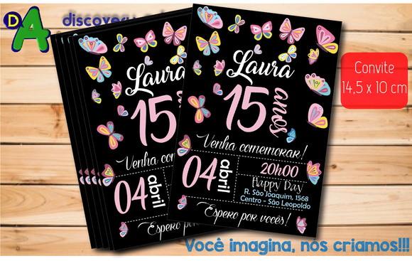 Convite com Borboletas