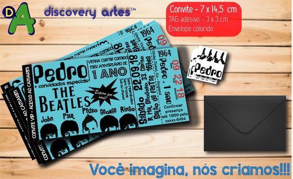 Convite Ingresso Retro