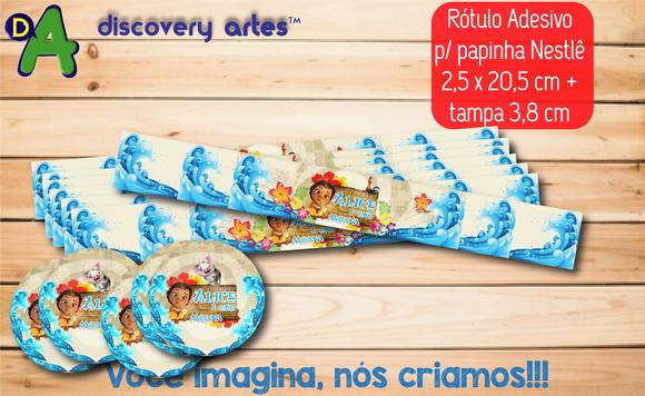Rótulo Adesivo Papinha Moana Baby (c/ Tampa)