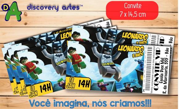 Convite Ingresso Marvel Lego