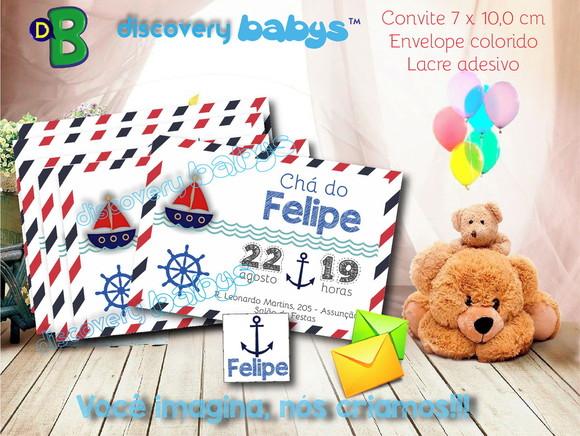 Convite Chá de Bebê Marinheiro