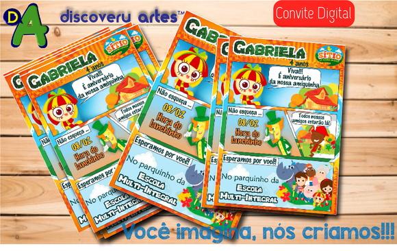 Convite Gibi Digital Sitio doPica Pau Amarelo